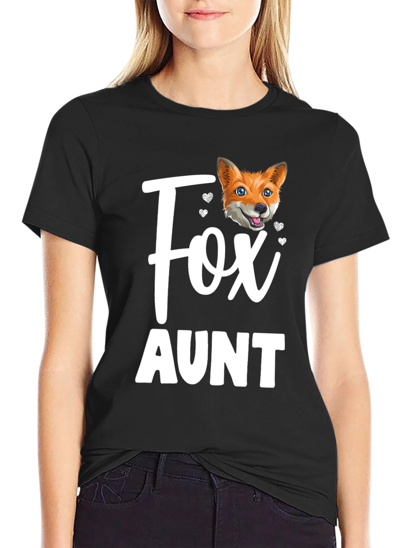 Fox Aunt T-Shirt - Cute Animal Lover Tee