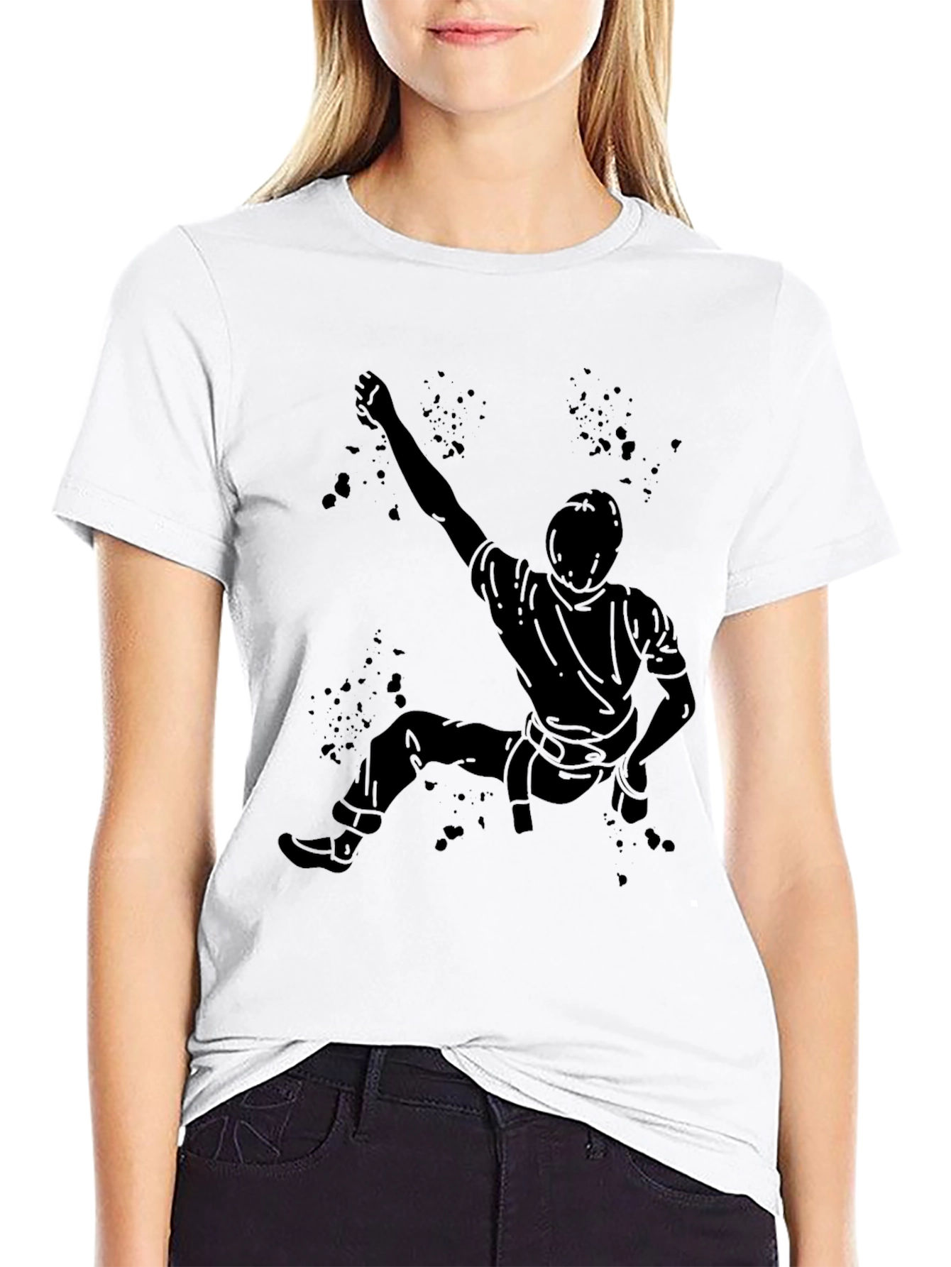 Climbing Silhouette T-Shirt - Black Graphic Tee