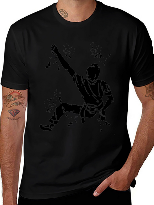 Climbing Silhouette T-Shirt - Black Graphic Tee