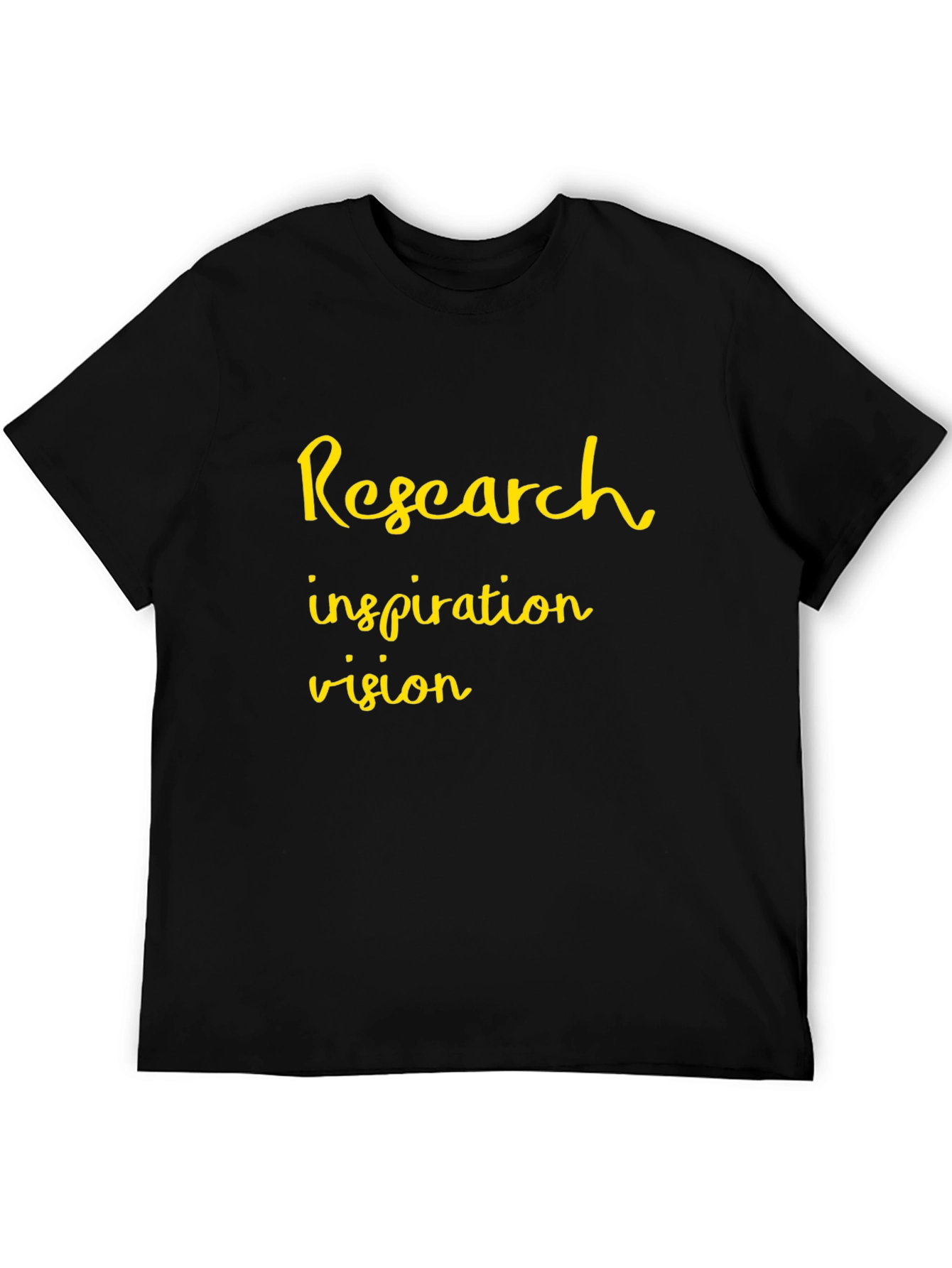 Research Inspiration Vision Black Graphic T-Shirt