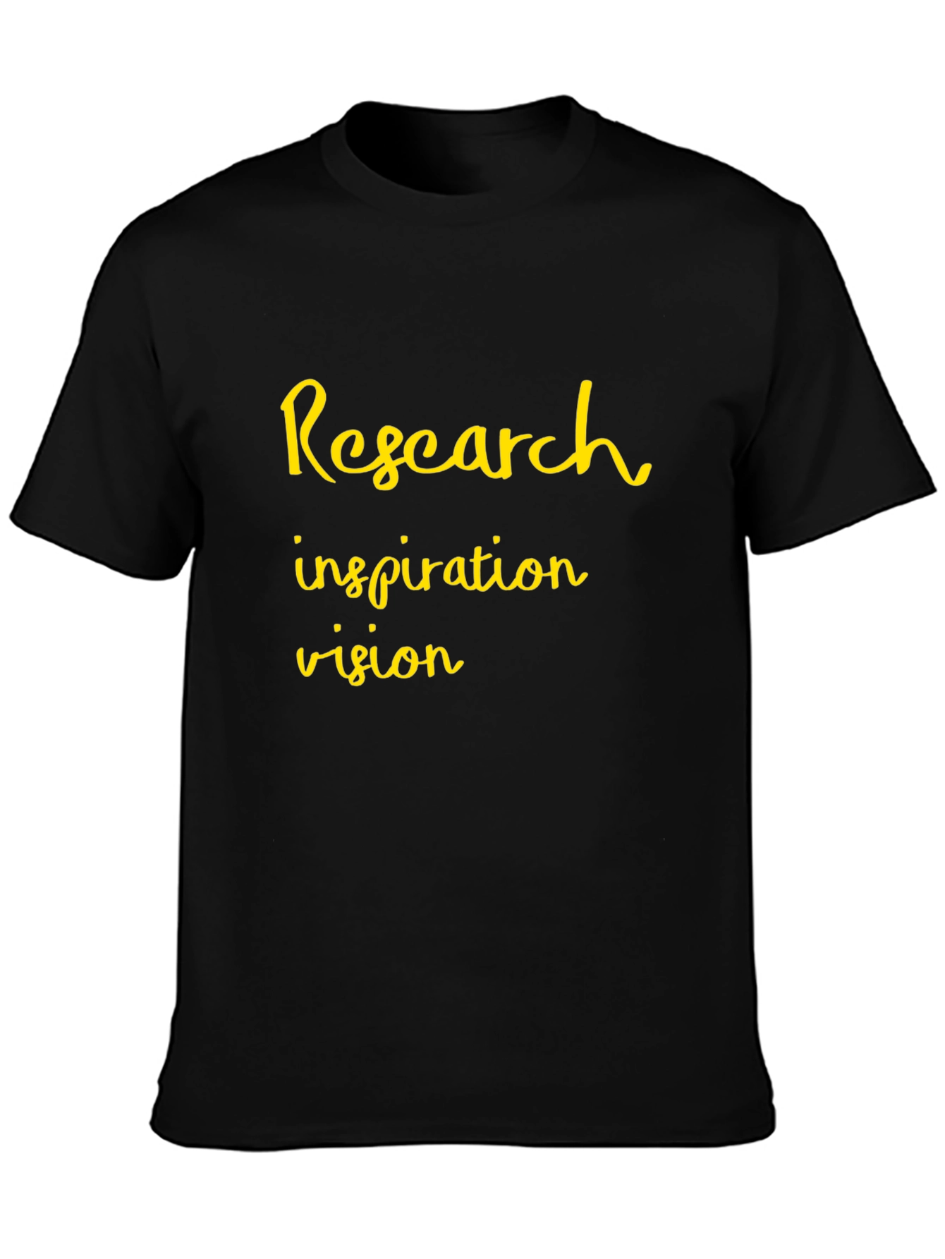 Research Inspiration Vision Black Graphic T-Shirt
