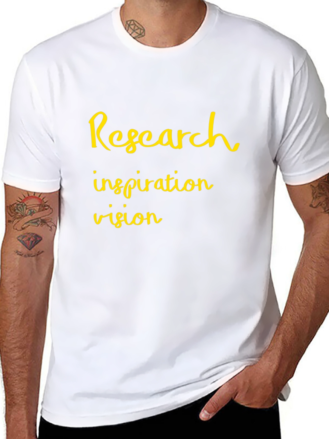 Research Inspiration Vision Black Graphic T-Shirt