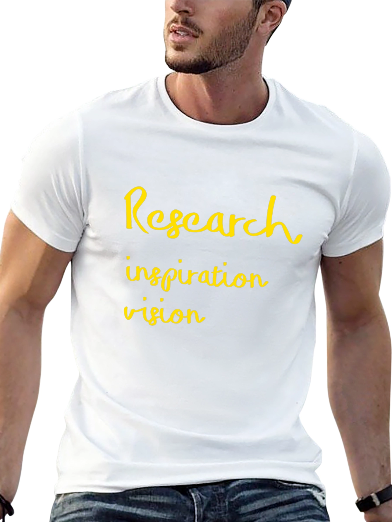 Research Inspiration Vision Black Graphic T-Shirt