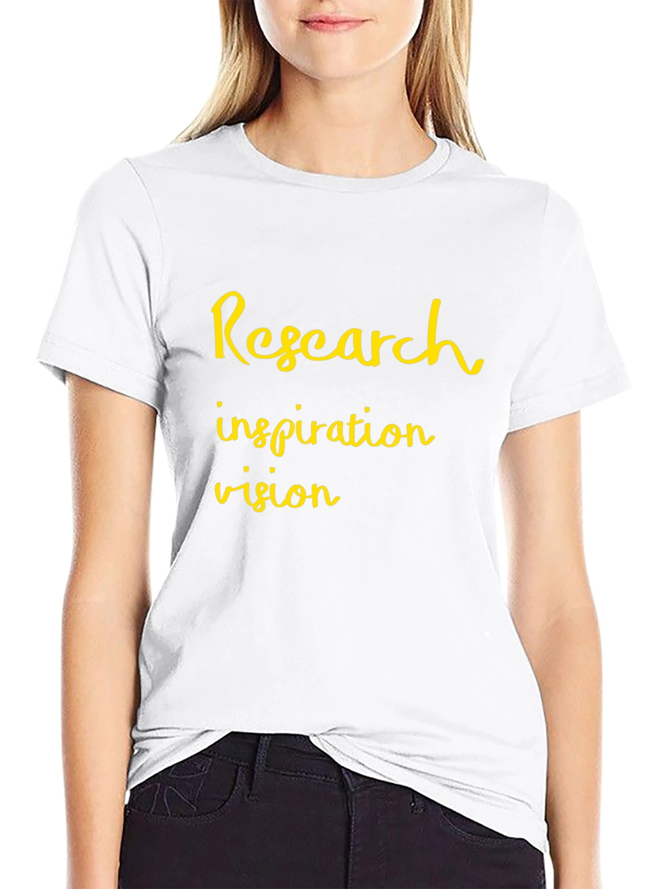 Research Inspiration Vision Black Graphic T-Shirt