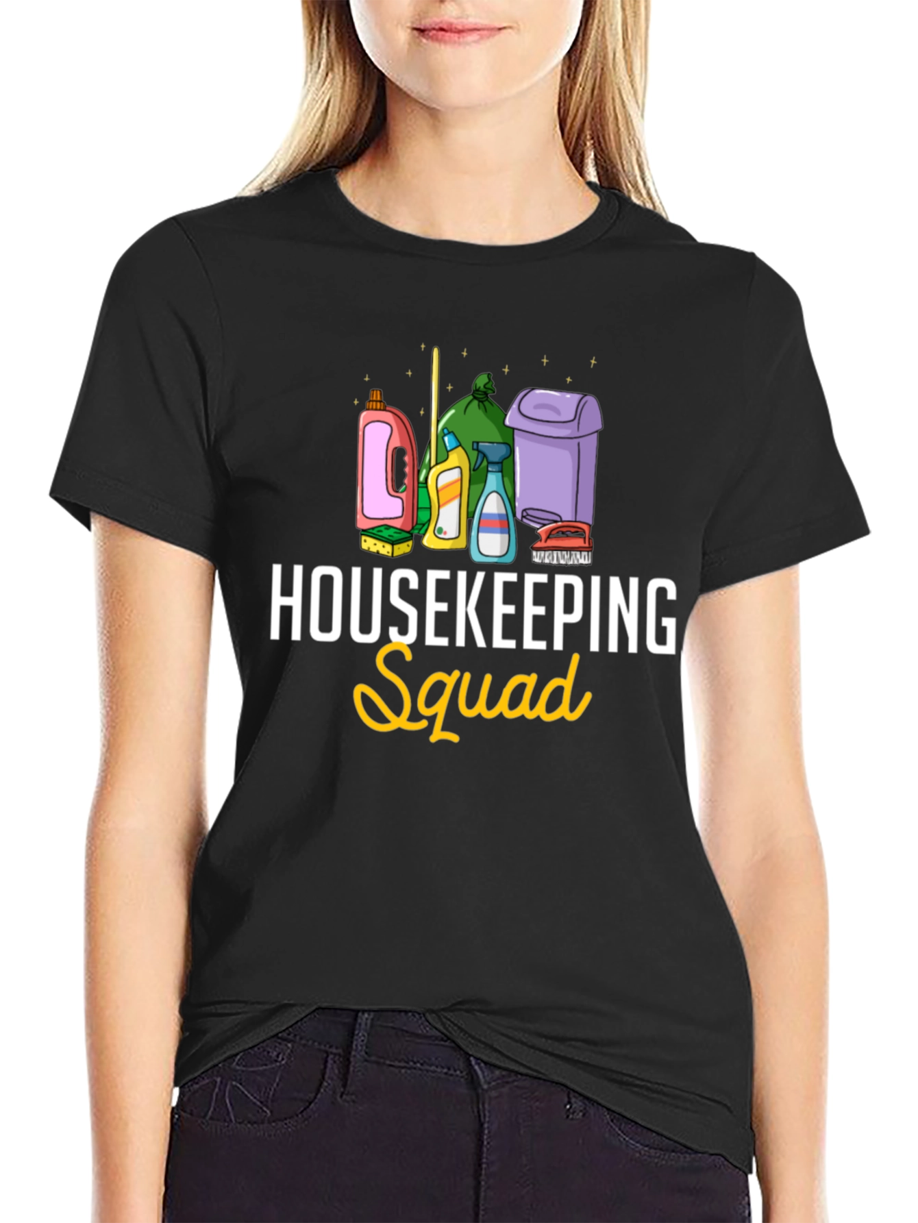 Housekeeping Squad Graphic Tee - Cleaning Crew Apparel