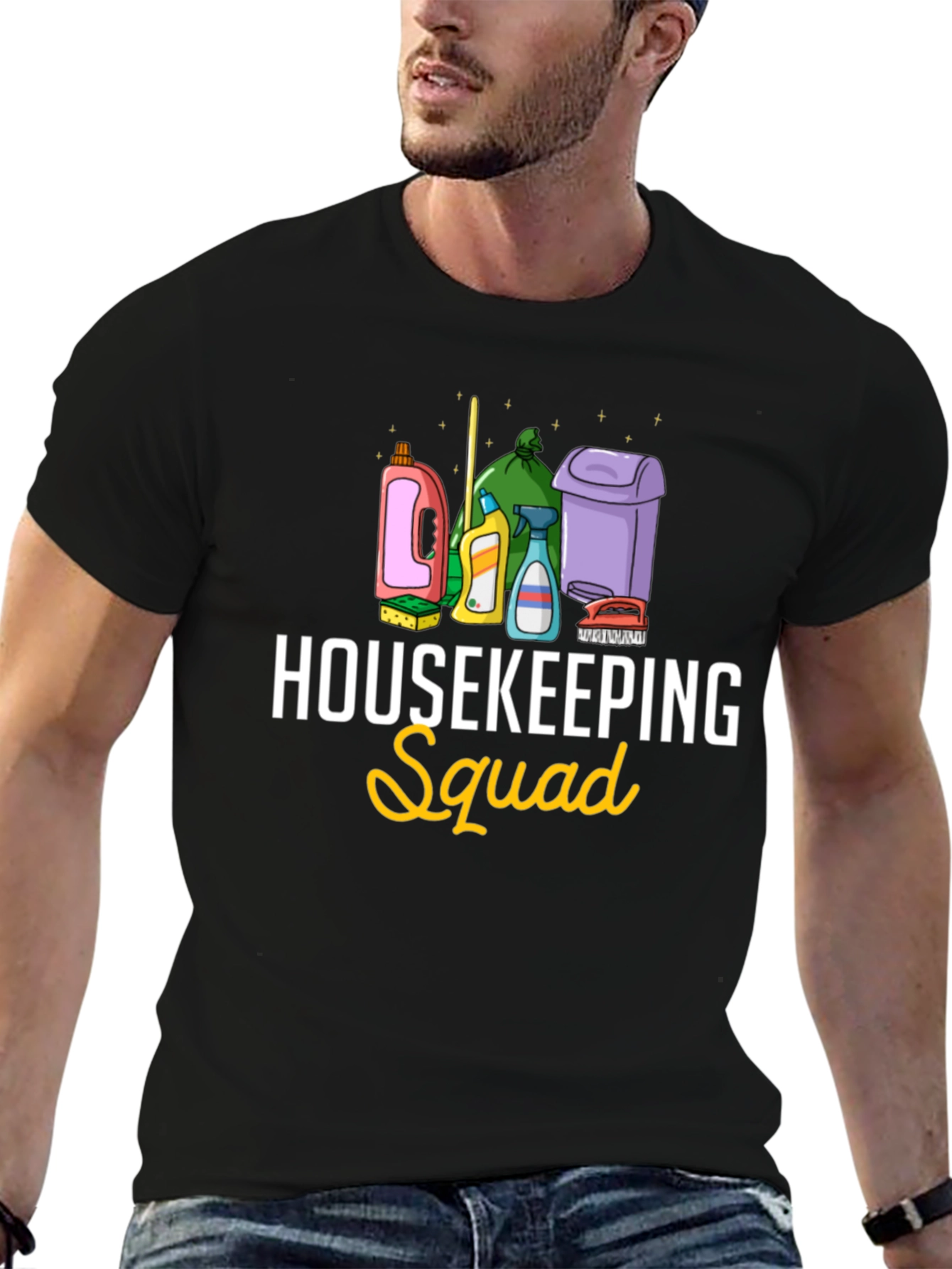 Housekeeping Squad Graphic Tee - Cleaning Crew Apparel