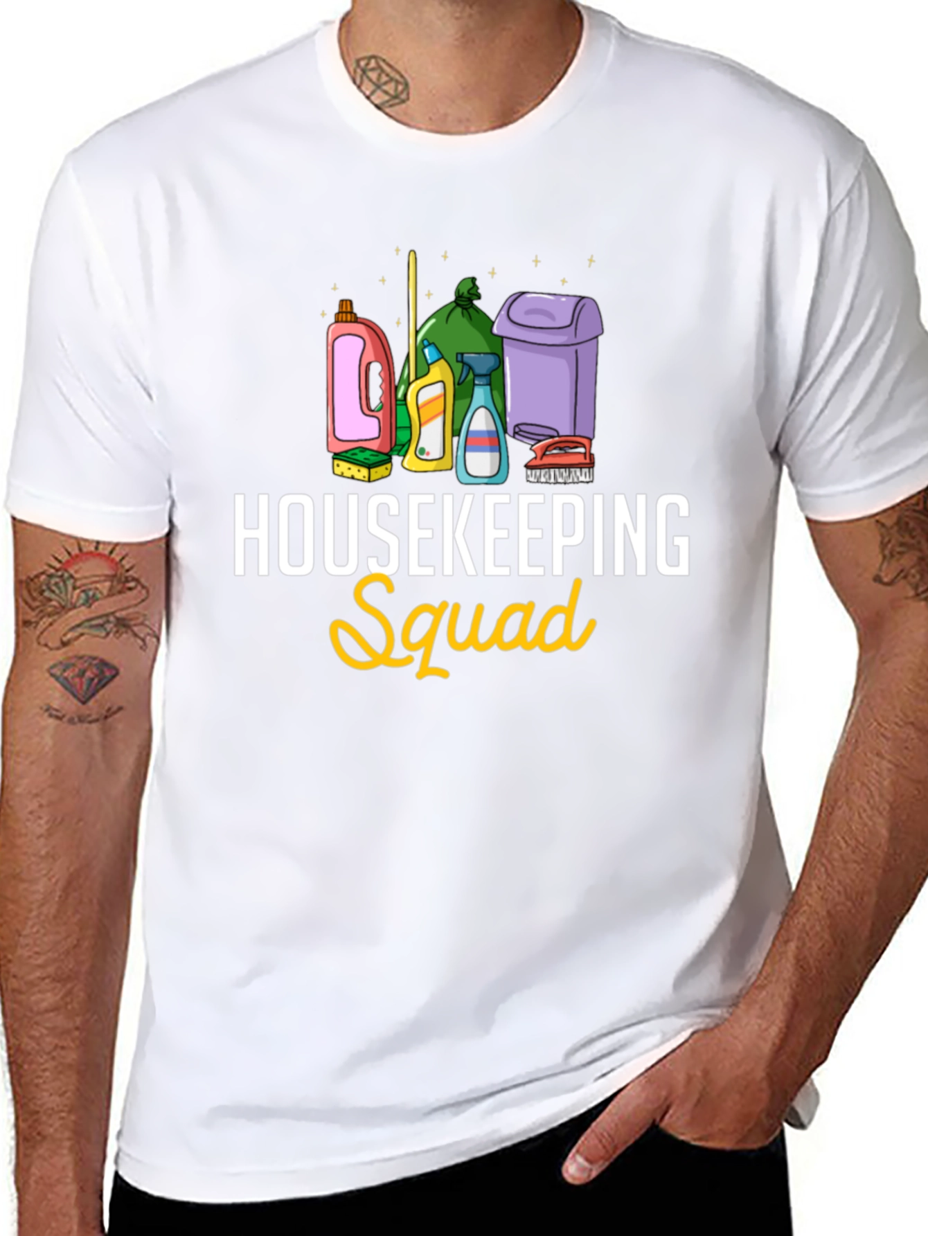 Housekeeping Squad Graphic Tee - Cleaning Crew Apparel