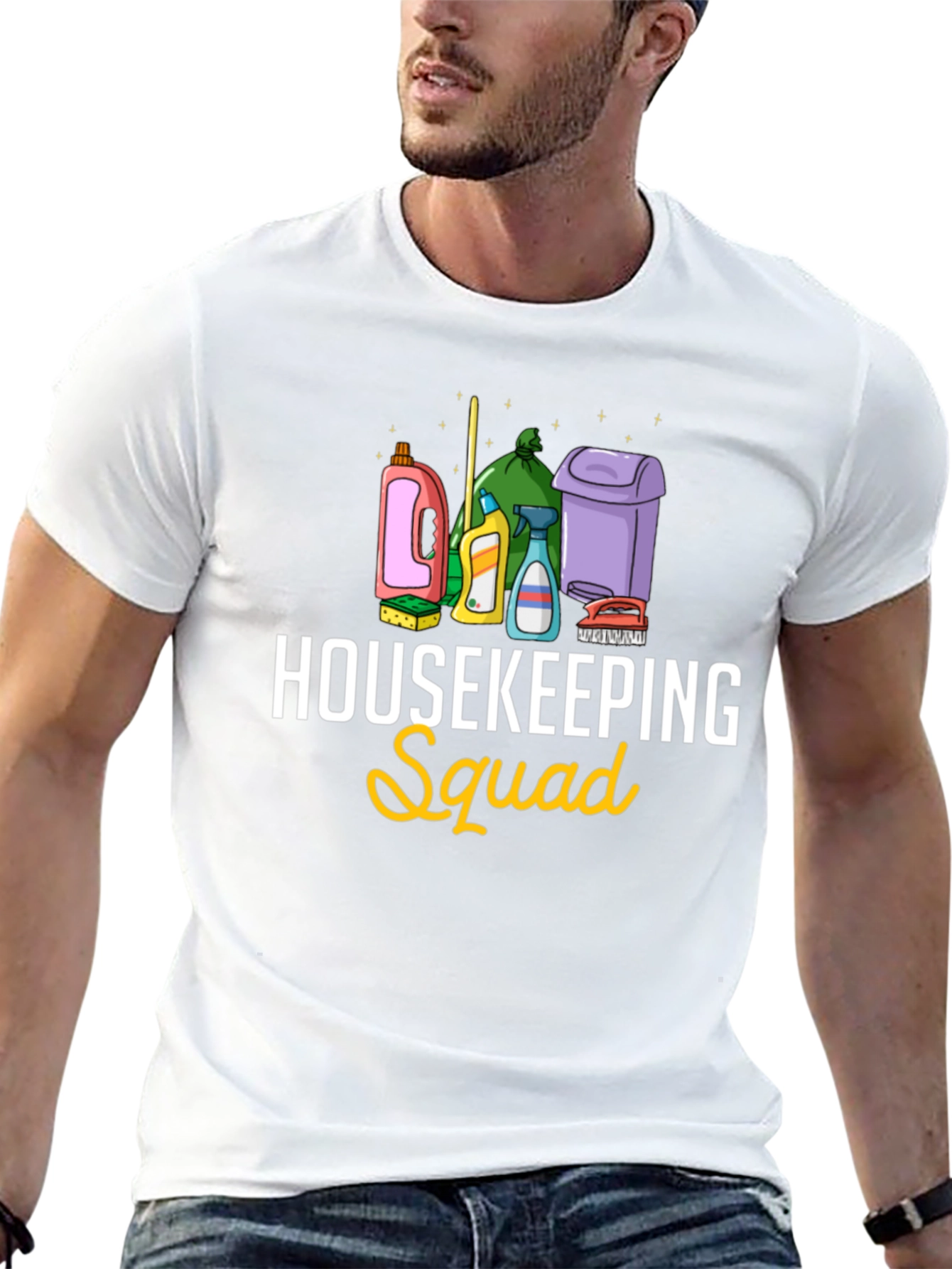Housekeeping Squad Graphic Tee - Cleaning Crew Apparel