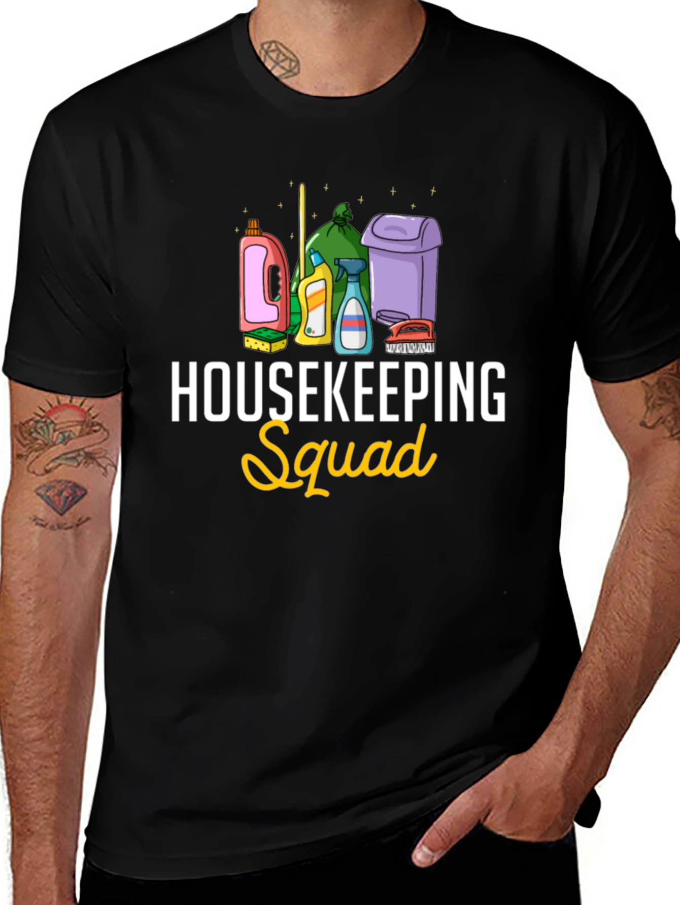 Housekeeping Squad Graphic Tee - Cleaning Crew Apparel