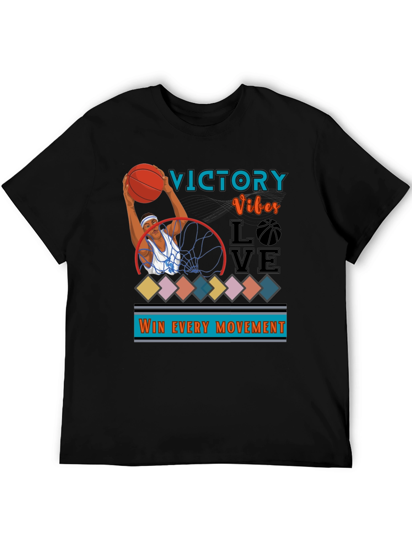 Victory Vibes Graphic Tee - Basketball T-Shirt