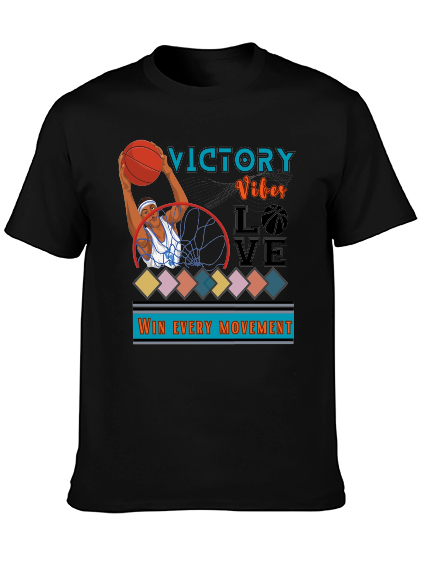 Victory Vibes Graphic Tee - Basketball T-Shirt
