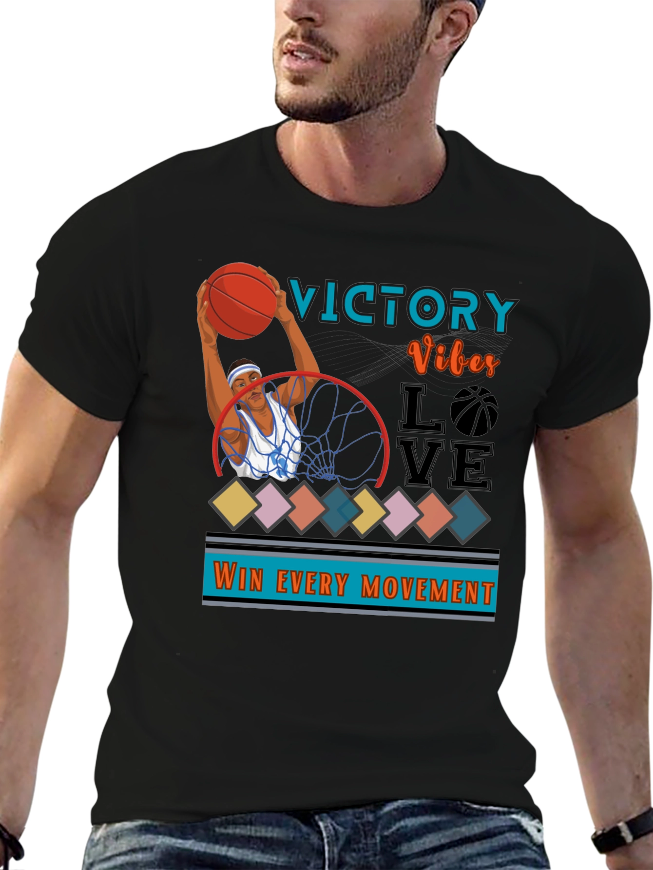 Victory Vibes Graphic Tee - Basketball T-Shirt