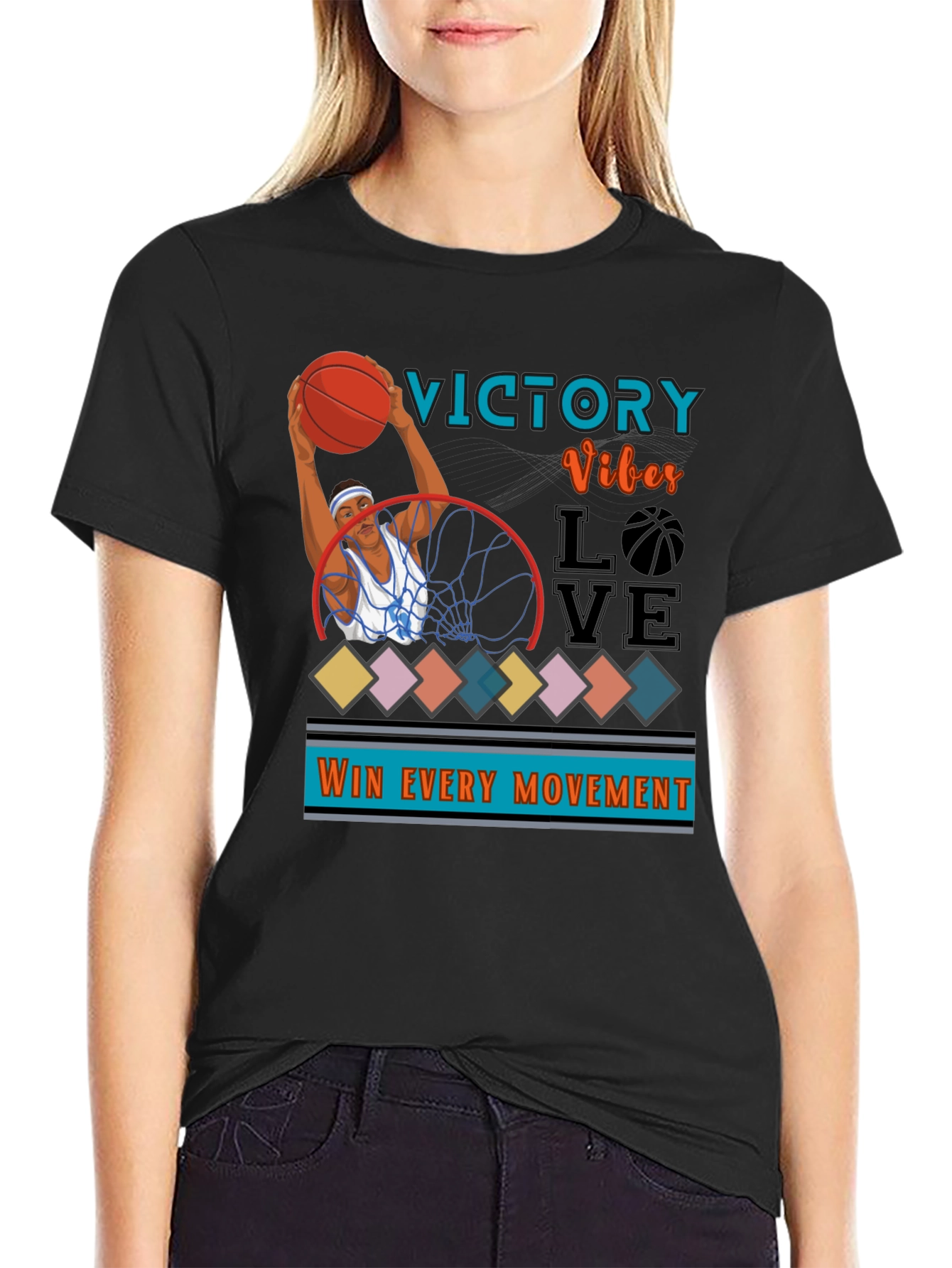 Victory Vibes Graphic Tee - Basketball T-Shirt