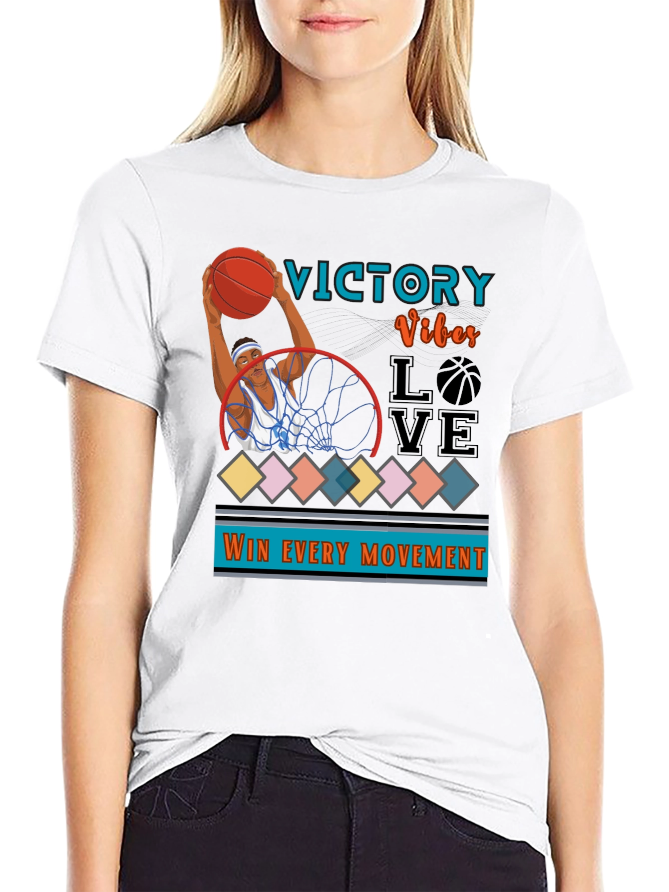 Victory Vibes Graphic Tee - Basketball T-Shirt