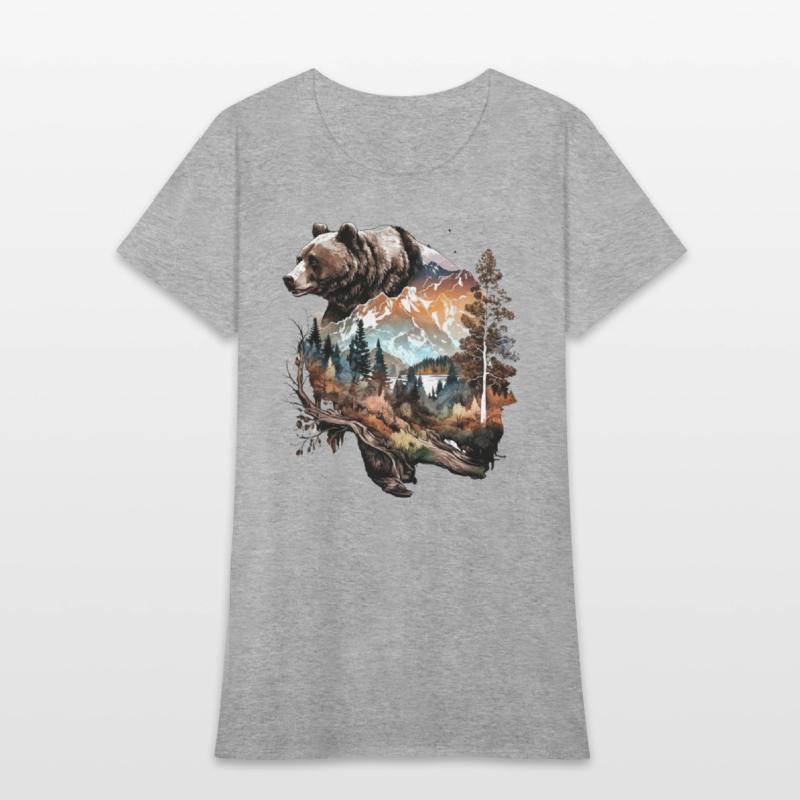 Wild Bear Watercolor Colorful Nature Outdoor 6