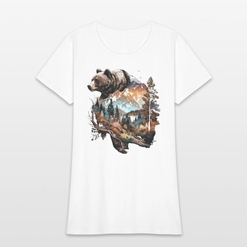 Wild Bear Watercolor Colorful Nature Outdoor 6