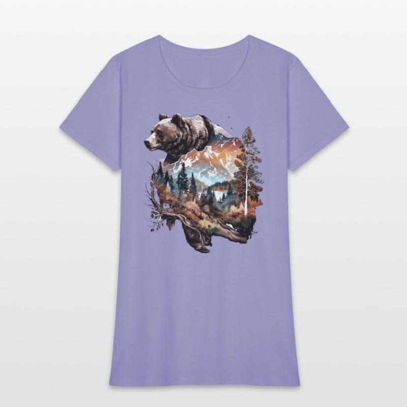 Wild Bear Watercolor Colorful Nature Outdoor 6