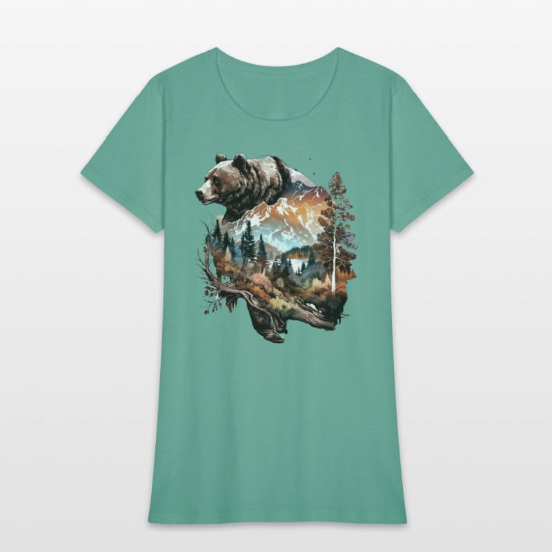 Wild Bear Watercolor Colorful Nature Outdoor 6