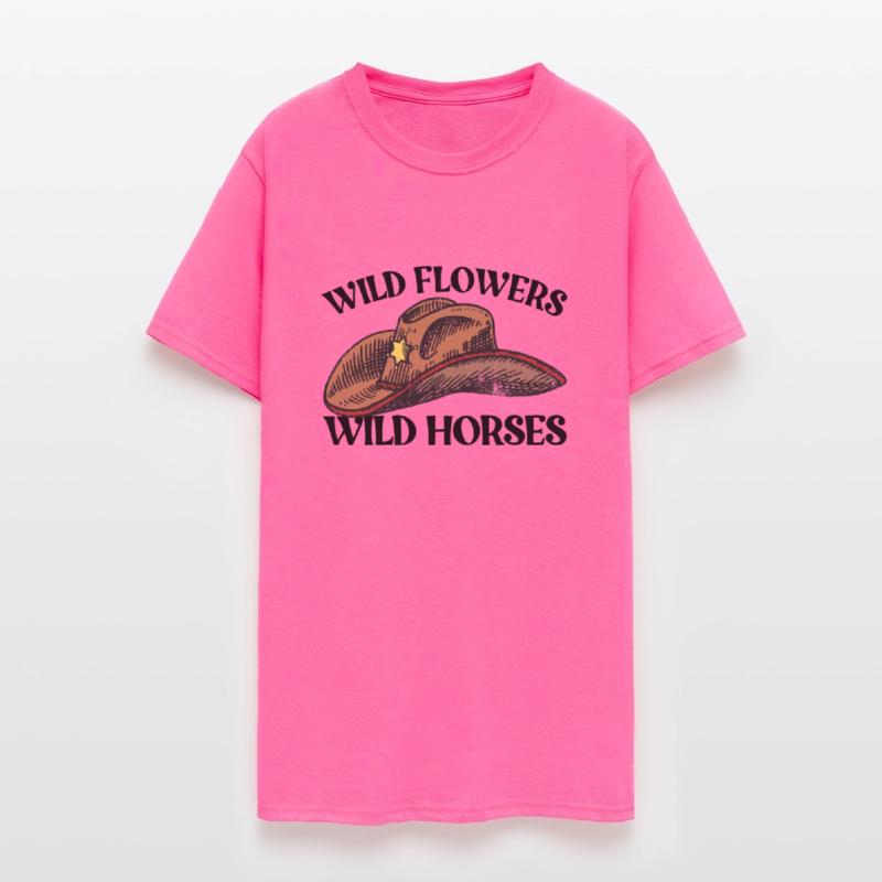 Wild Flowers Wild Horses Cowboy Hat Women's