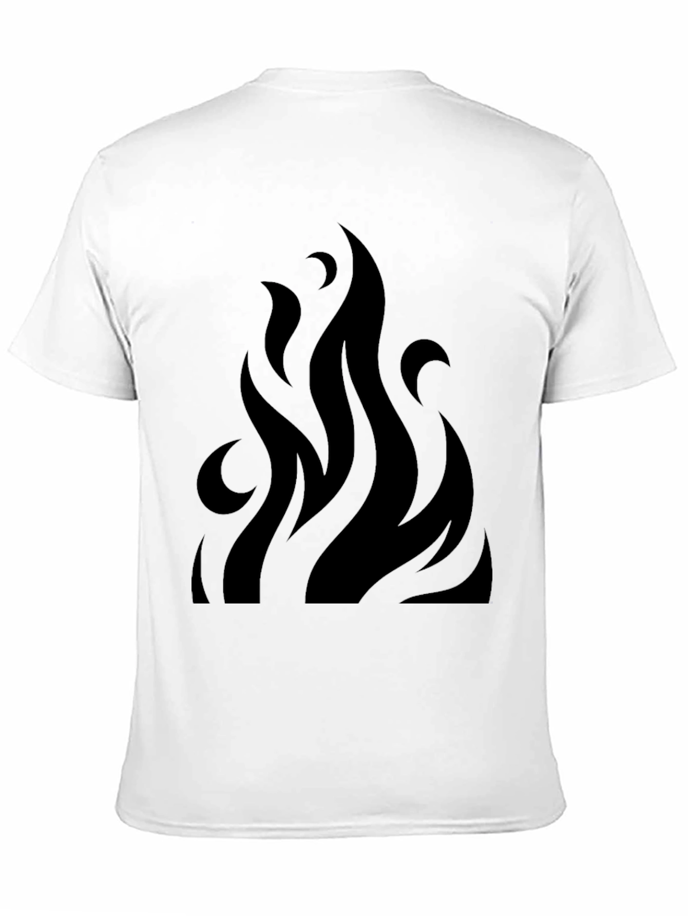 Bold Black Flame Graphic Tee - Modern Style
