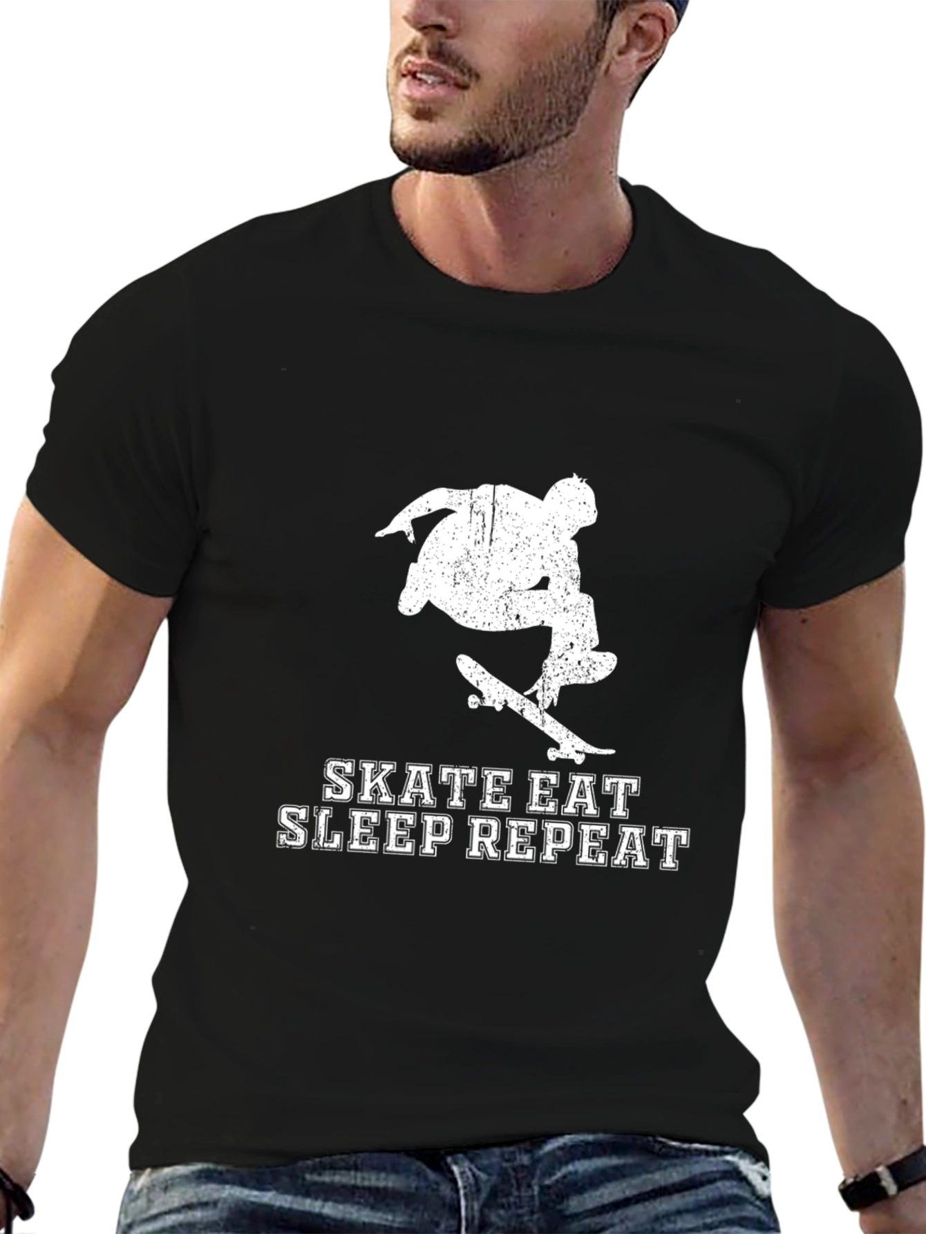 Skate Eat Sleep Repeat Graphic T-Shirt