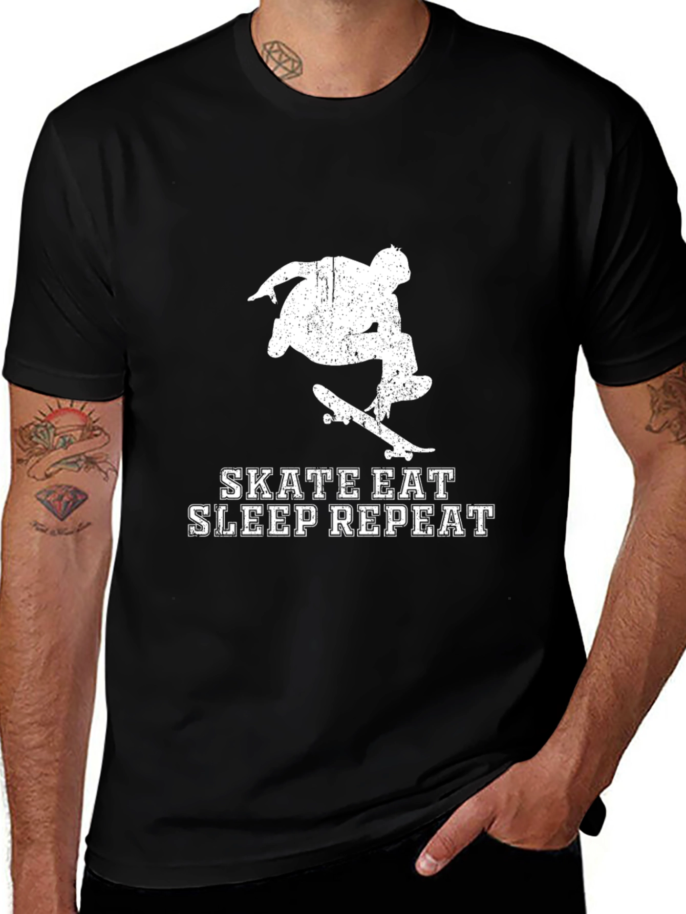 Skate Eat Sleep Repeat Graphic T-Shirt