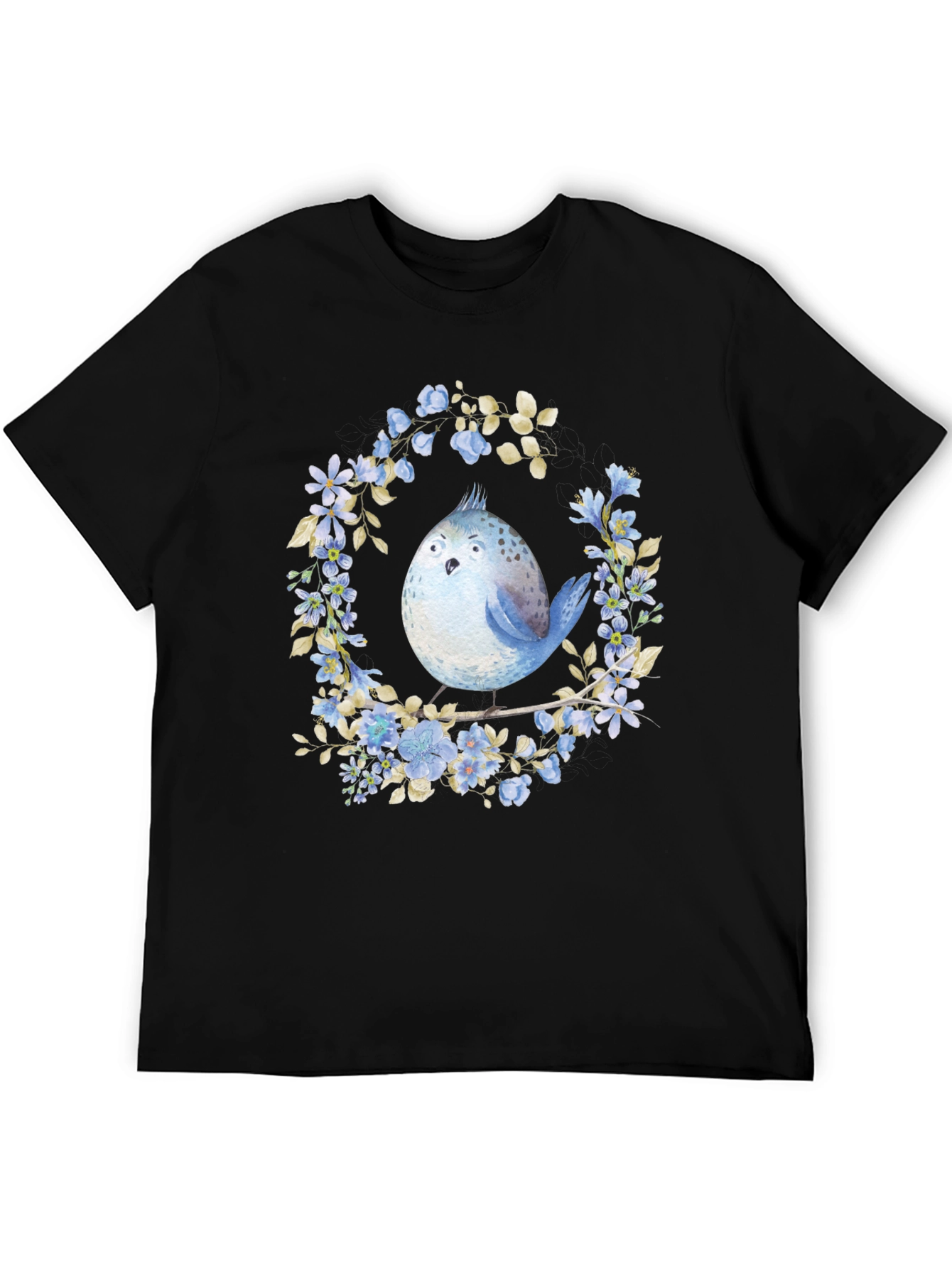 Floral Bird Graphic Tee - Unique Design
