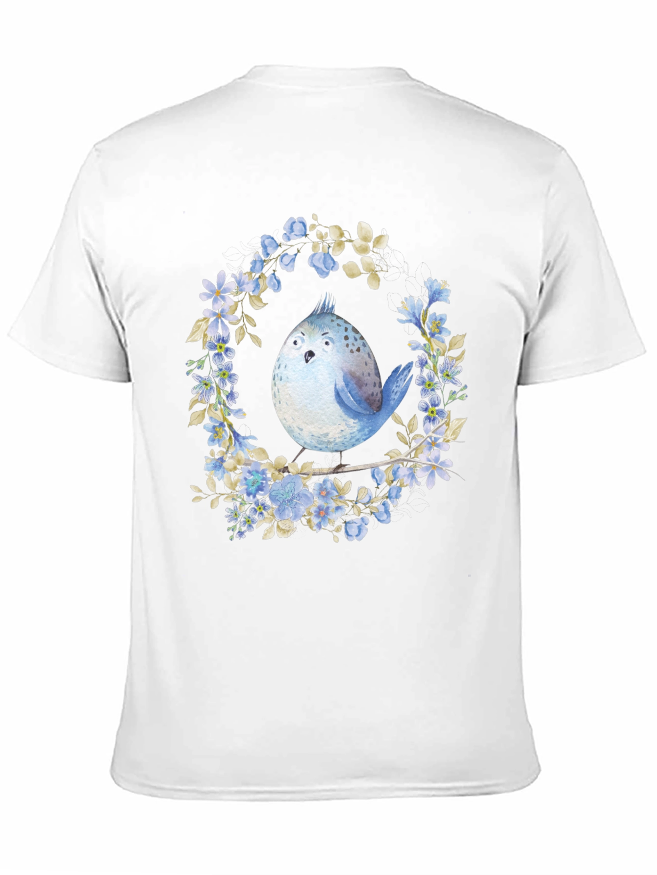 Floral Bird Graphic Tee - Unique Design