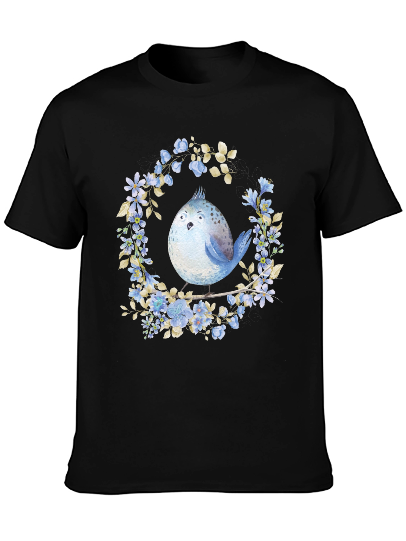 Floral Bird Graphic Tee - Unique Design