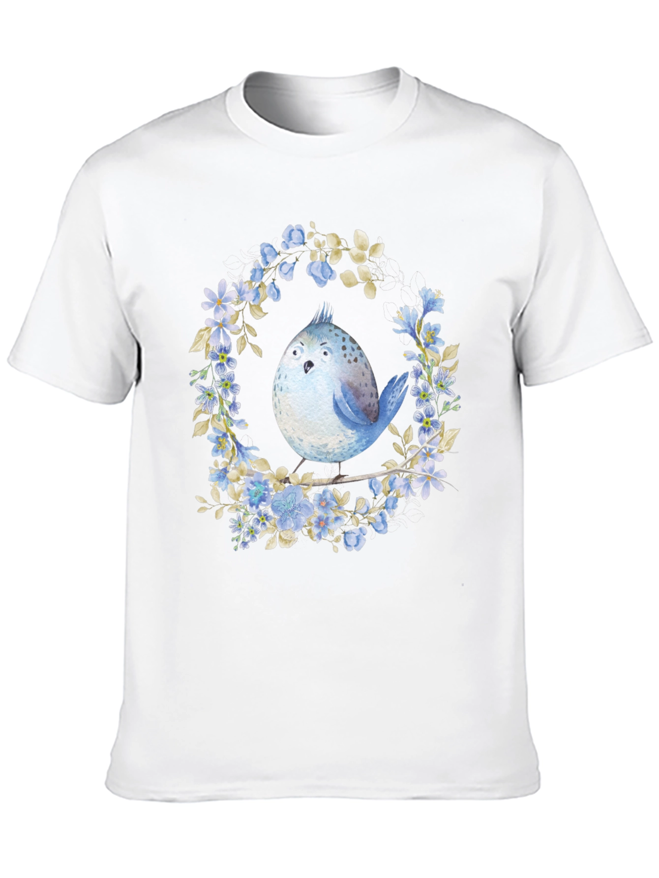 Floral Bird Graphic Tee - Unique Design