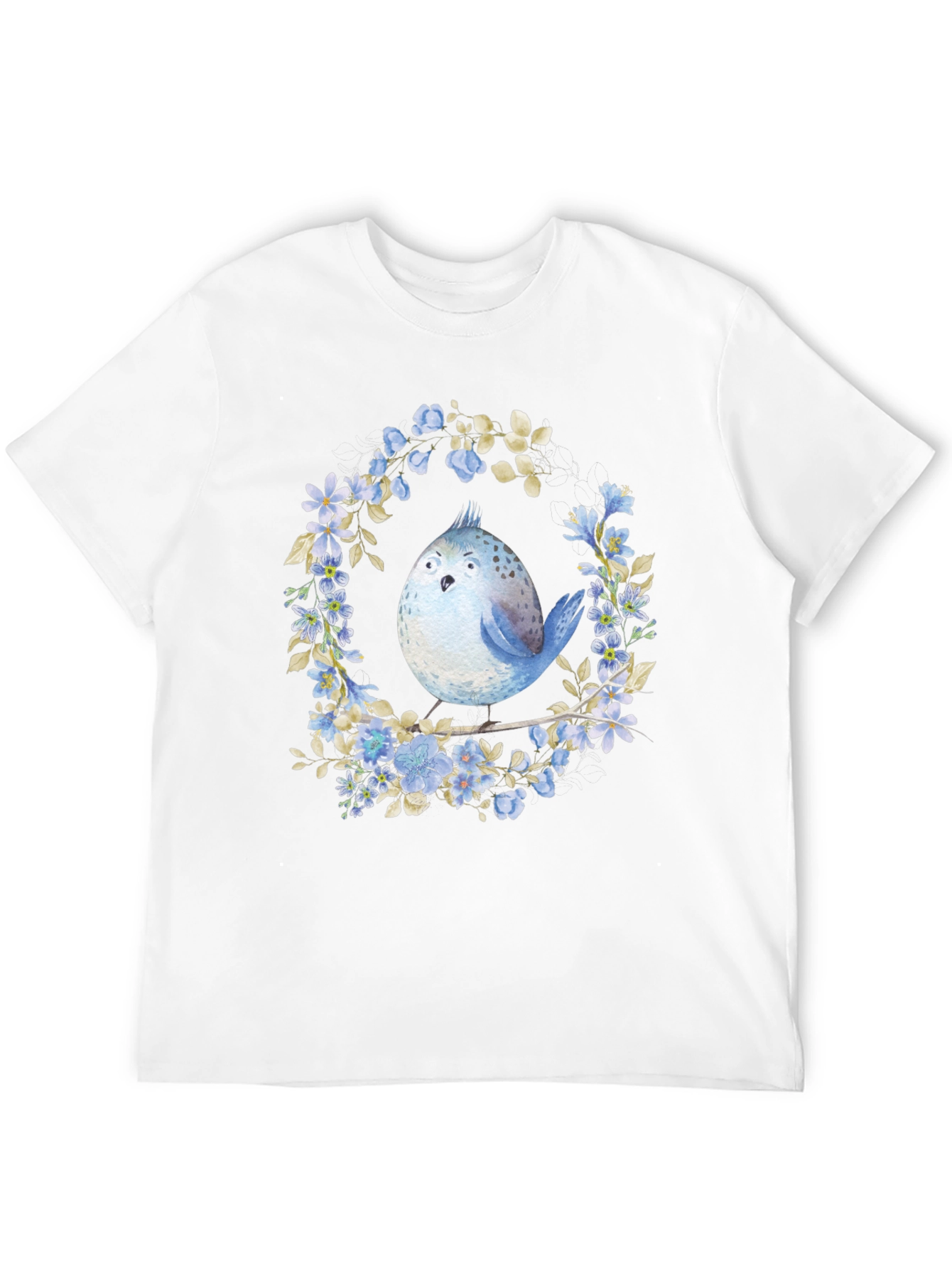 Floral Bird Graphic Tee - Unique Design