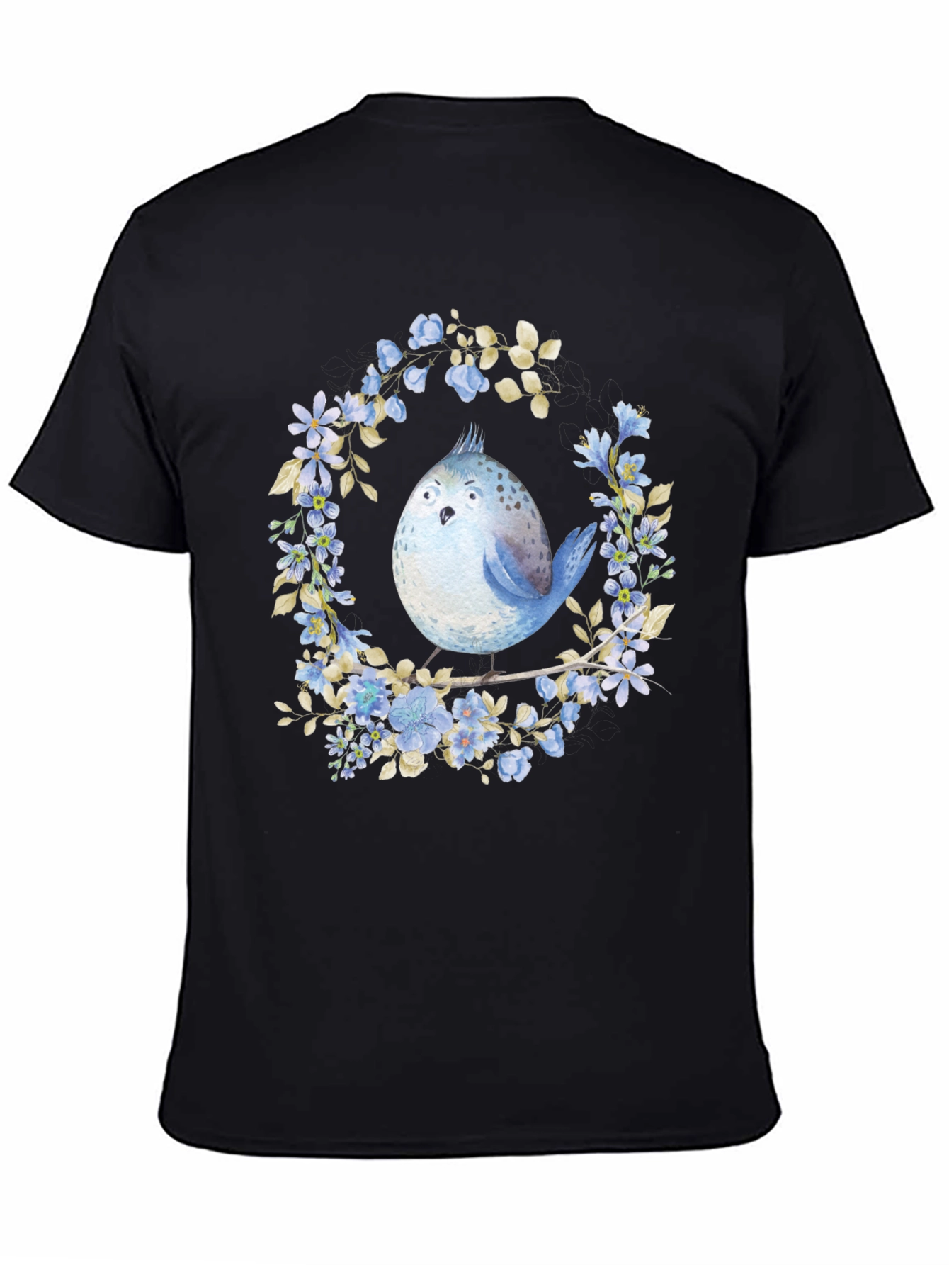 Floral Bird Graphic Tee - Unique Design