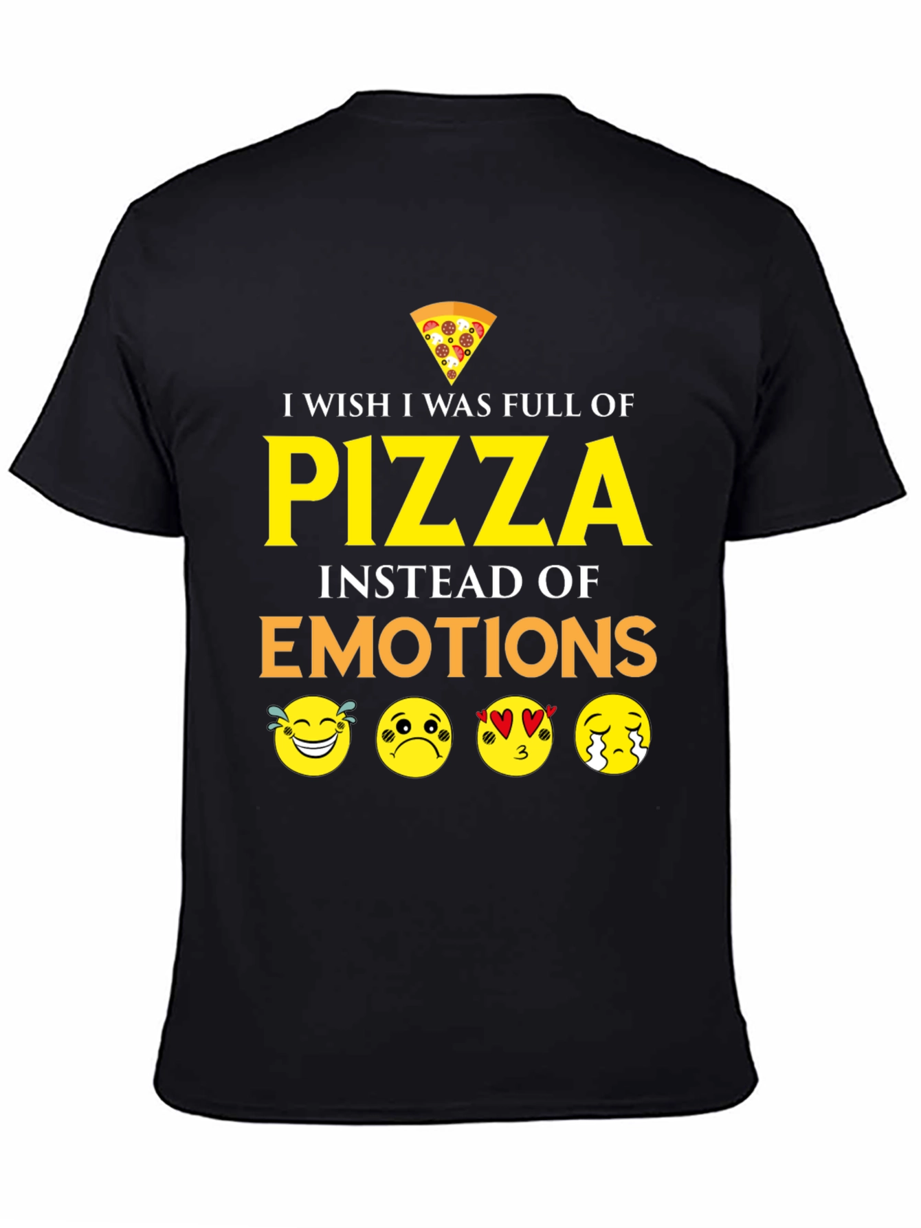 Pizza Emotions Graphic T-Shirt - Funny Foodie Tee