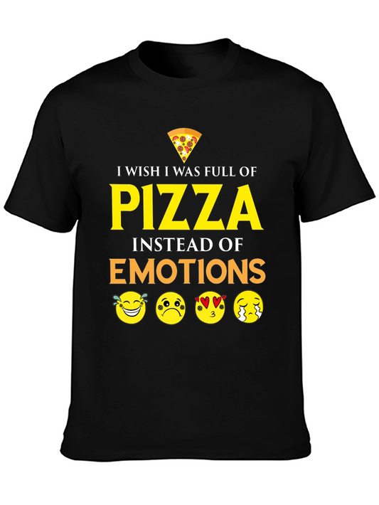 Pizza Emotions Graphic T-Shirt - Funny Foodie Tee
