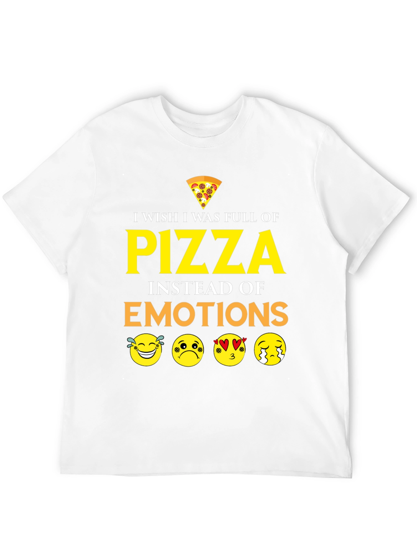 Pizza Emotions Graphic T-Shirt - Funny Foodie Tee