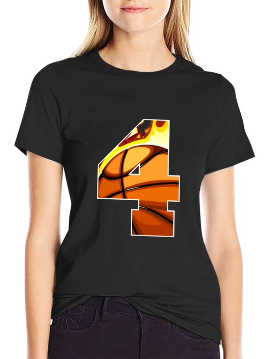 Basketball Number 4 Graphic Tee