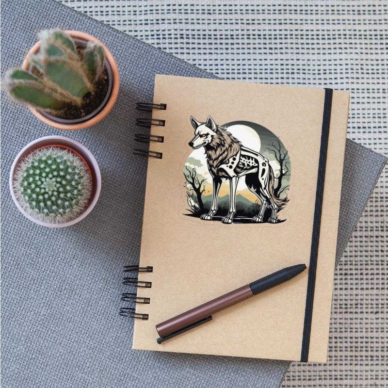 Wolf Skeleton Illustration