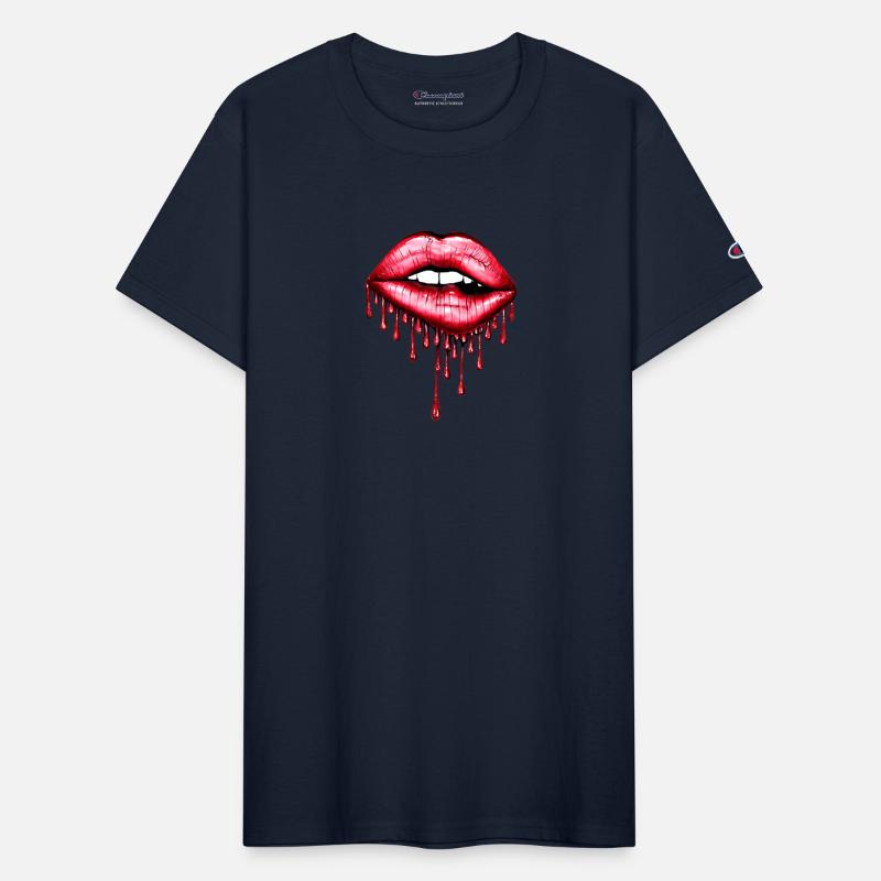 Woman's Mouth with Dripping Blood
