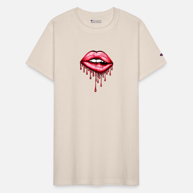 Woman's Mouth with Dripping Blood