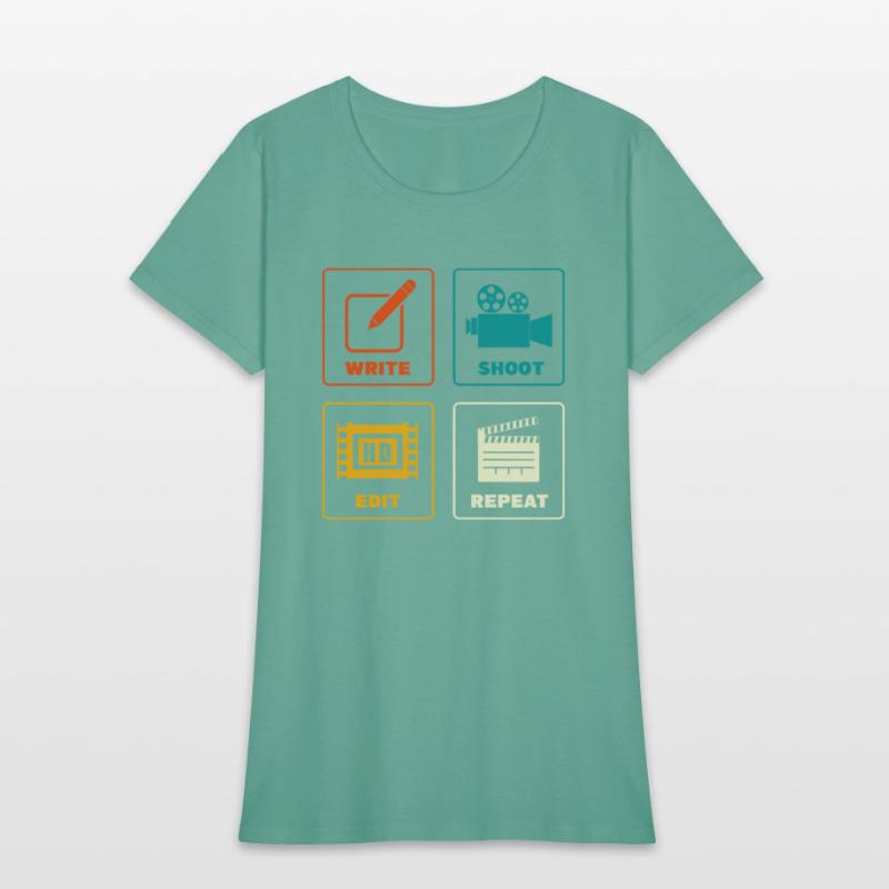 Write Shoot Edit Repeat Filmmaker Vintage