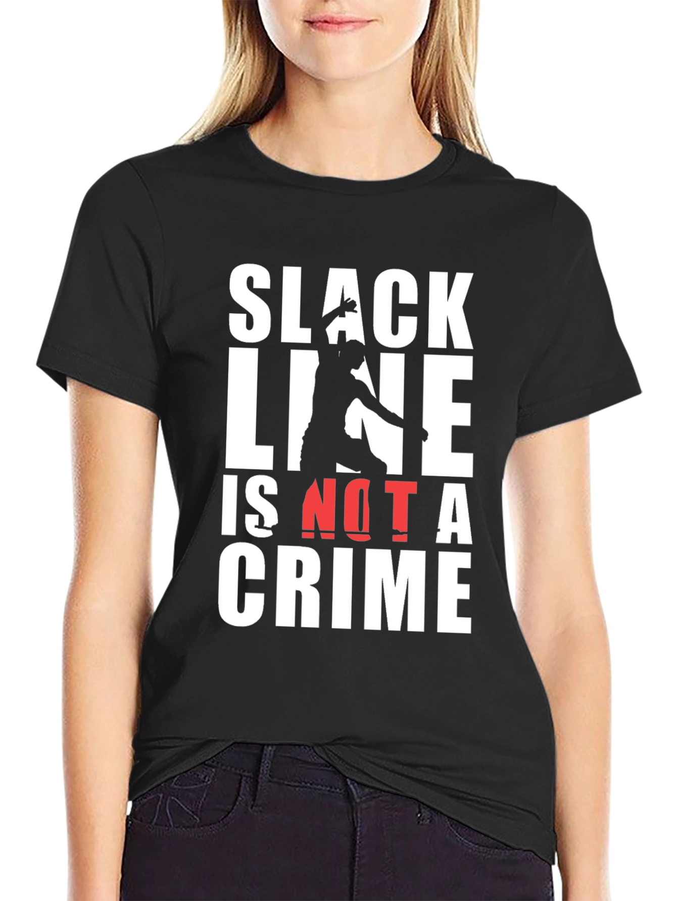 Slackline Is Not A Crime Graphic Tee