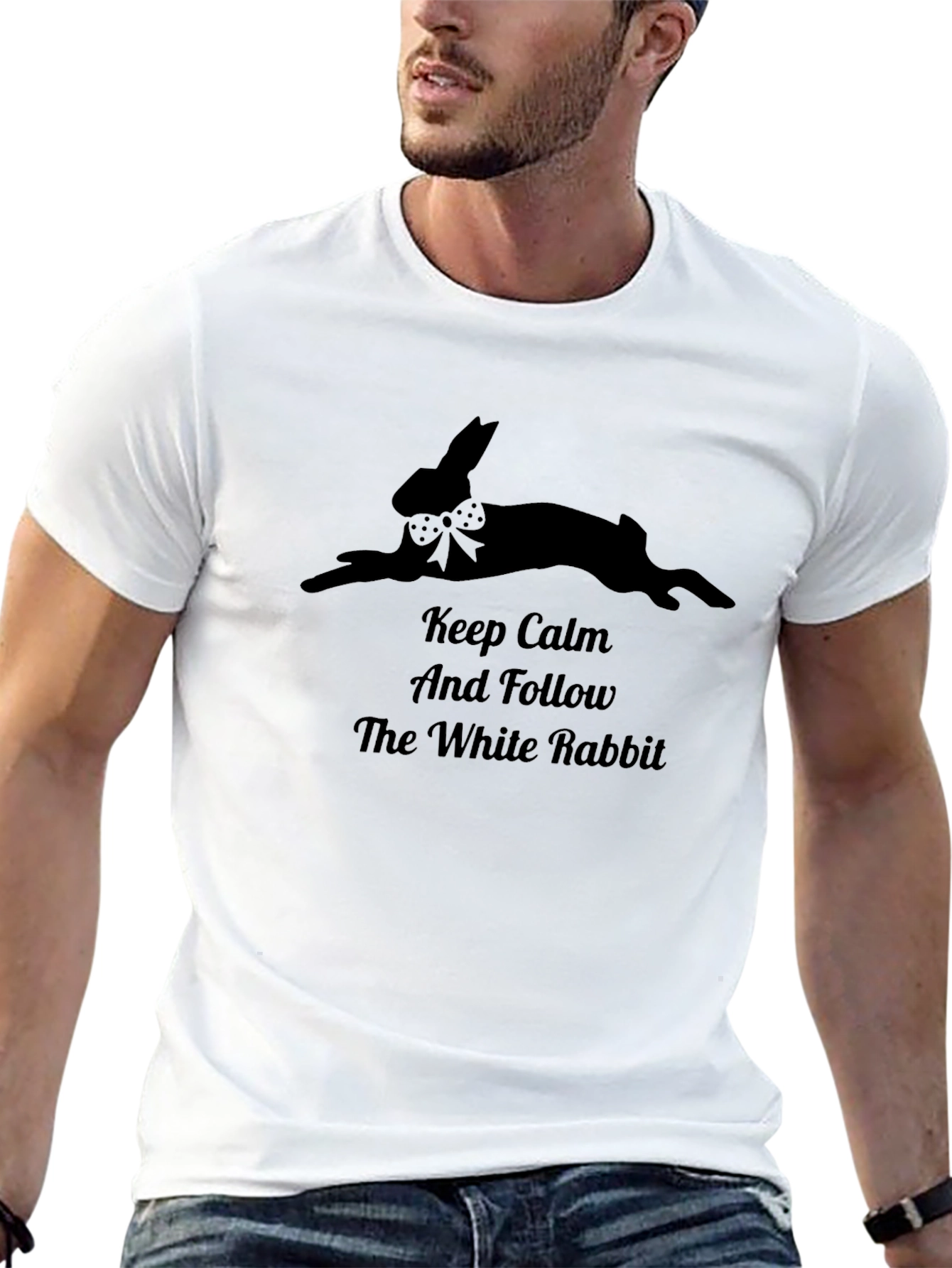 Keep Calm White Rabbit Graphic Tee