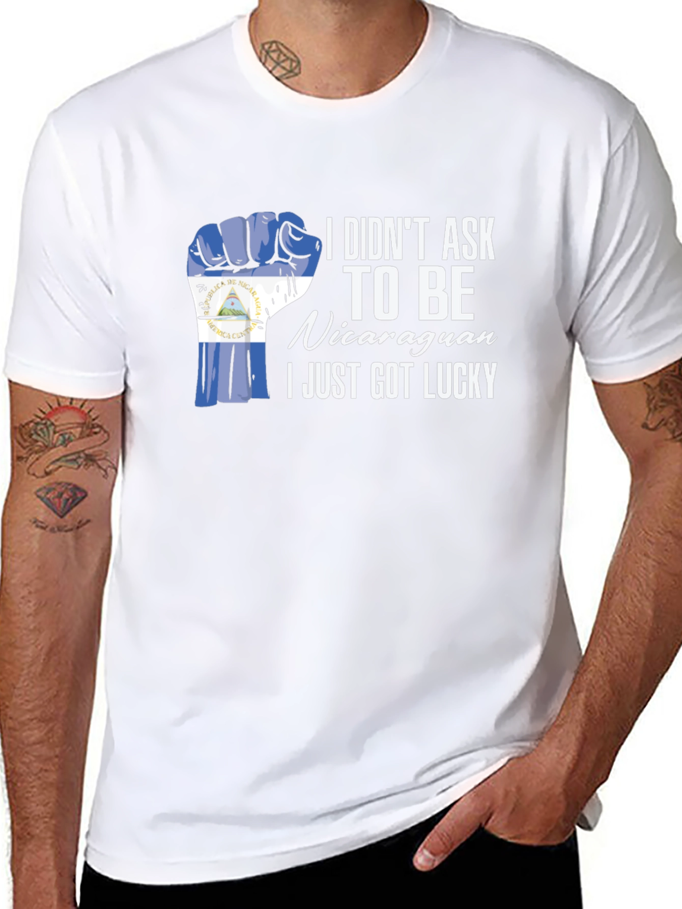 Nicaraguan Pride Graphic Tee - Lucky & Proud