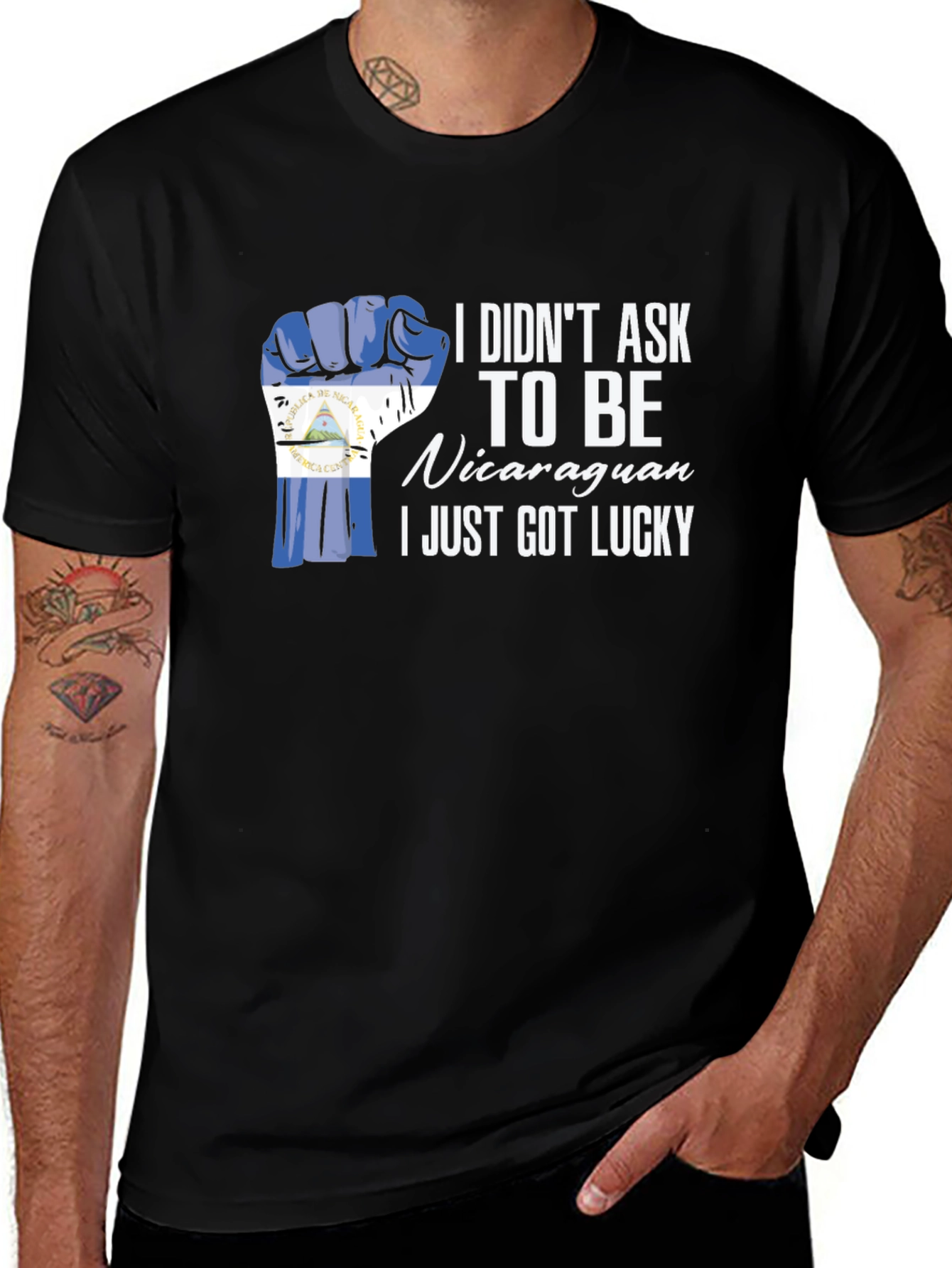 Nicaraguan Pride Graphic Tee - Lucky & Proud
