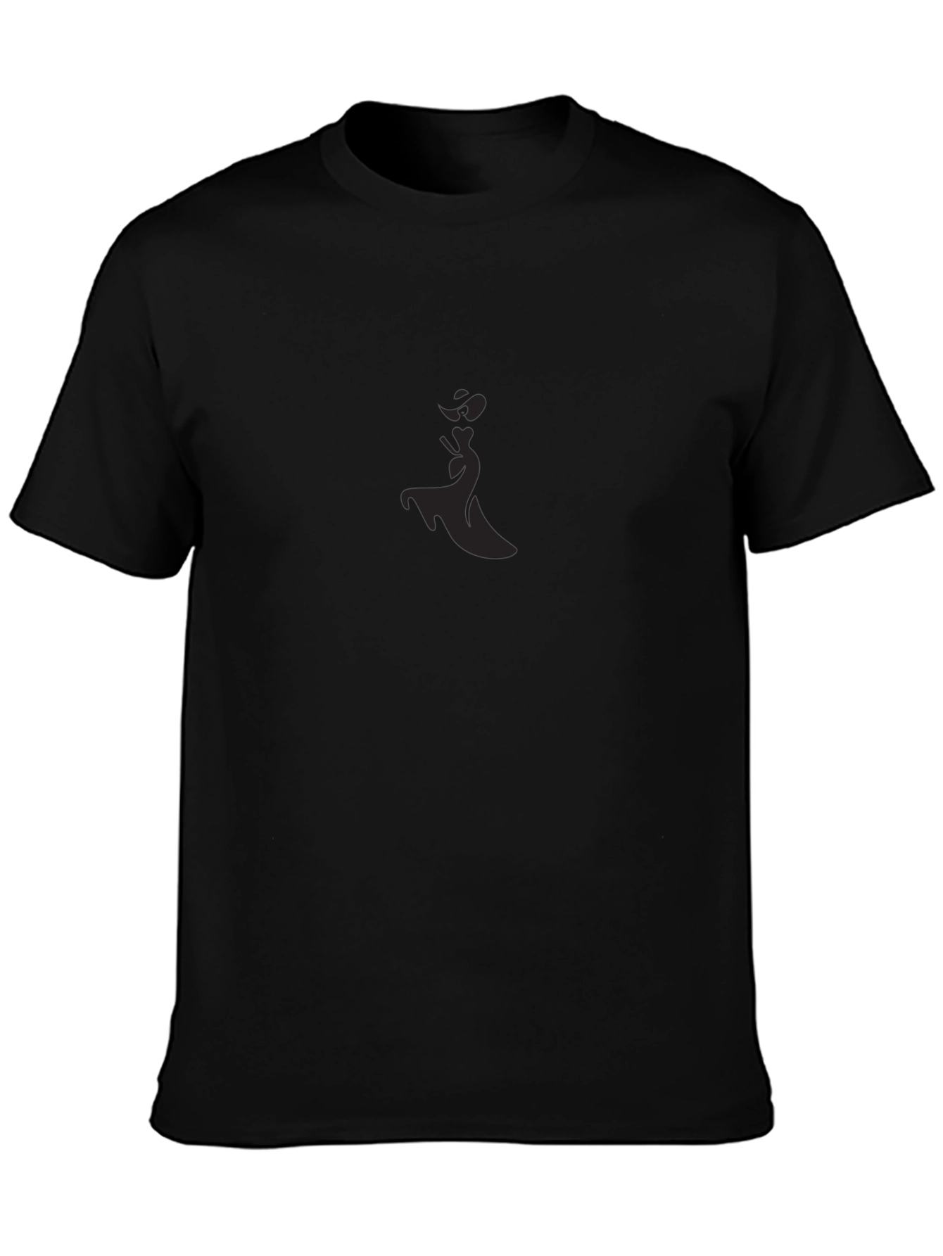 Elegant Silhouette Black T-Shirt