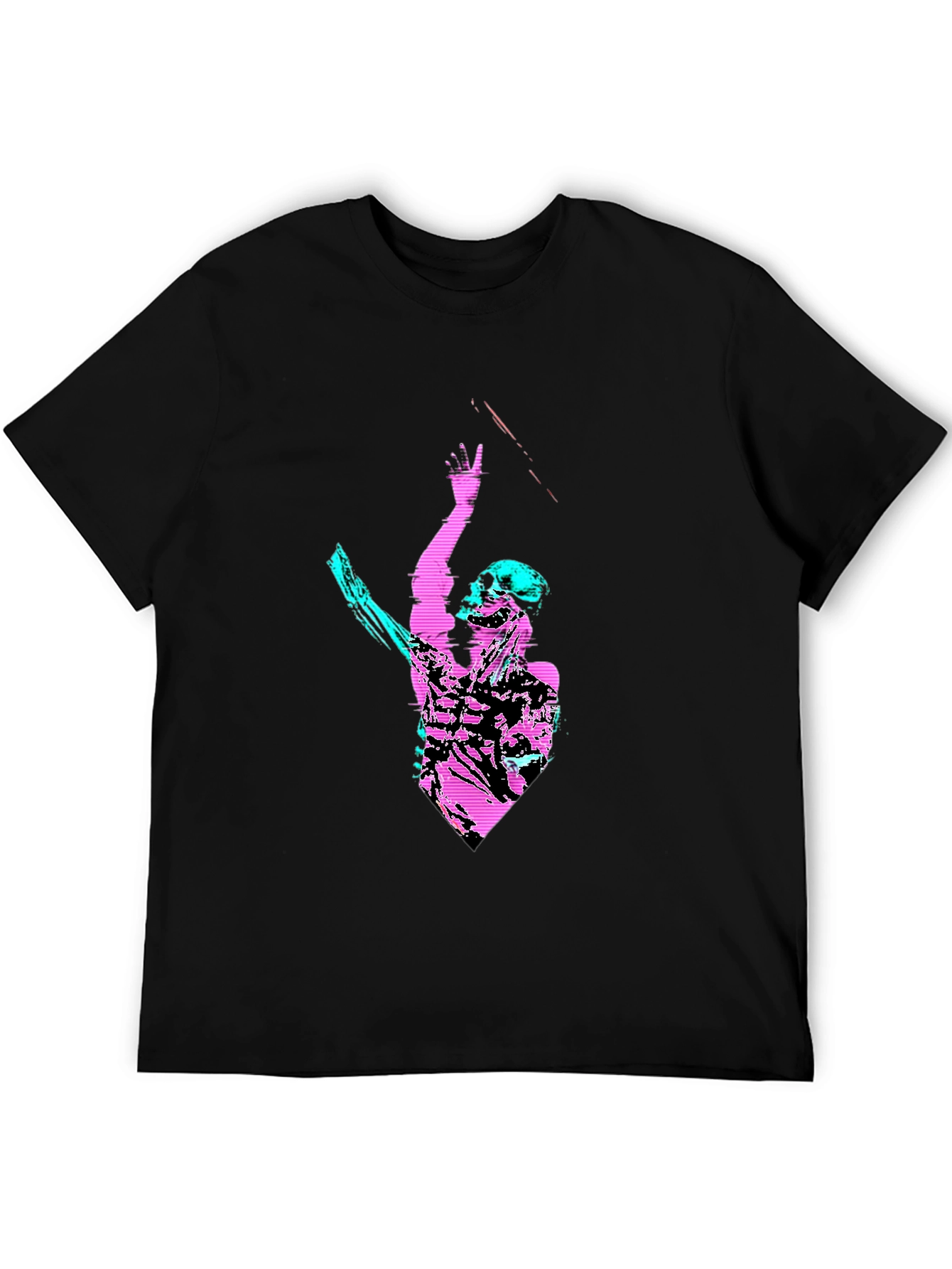Cyberpunk Skeleton Graphic T-Shirt - Black Tee