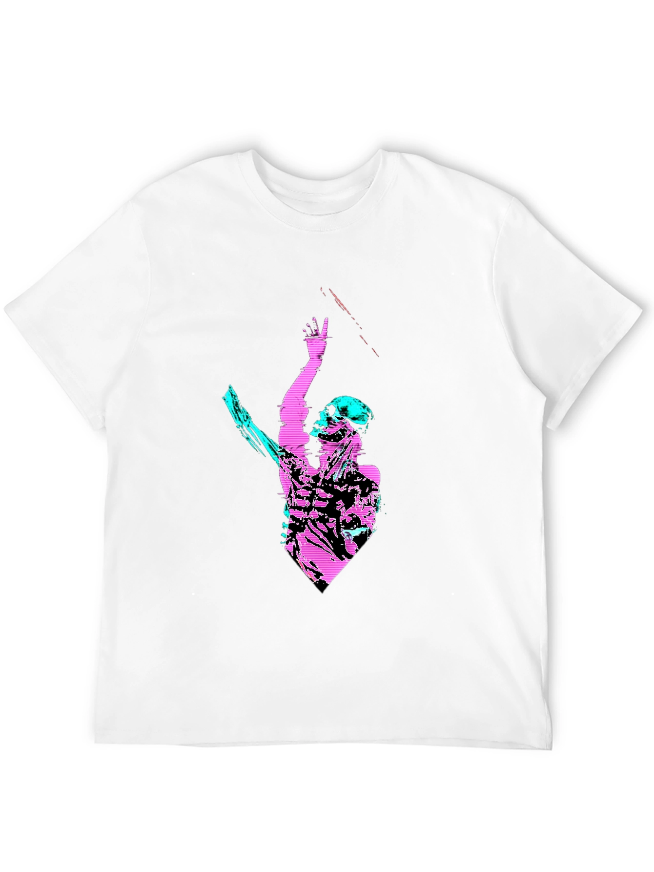 Cyberpunk Skeleton Graphic T-Shirt - Black Tee