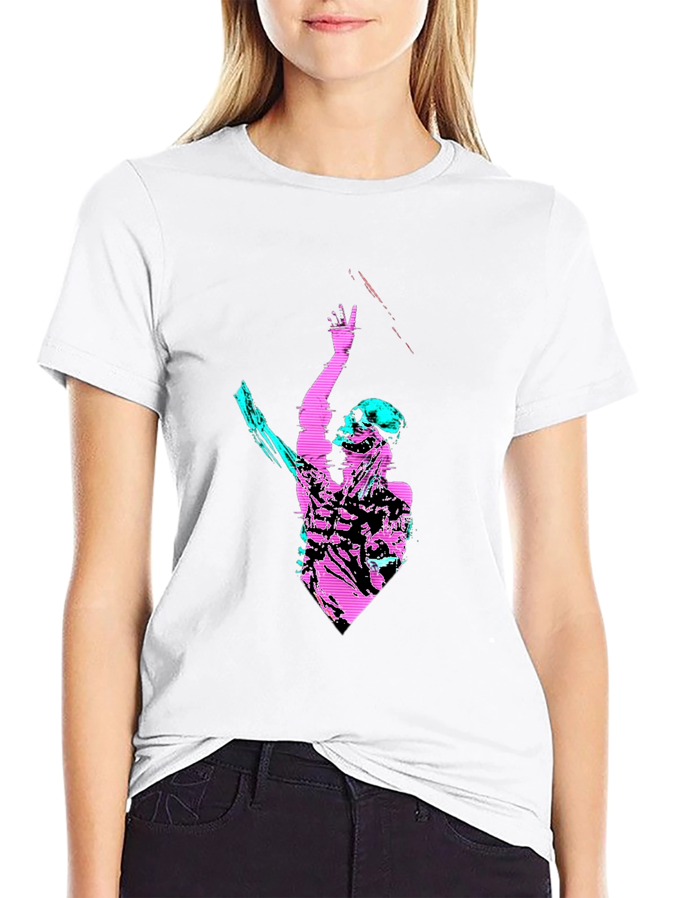 Cyberpunk Skeleton Graphic T-Shirt - Black Tee