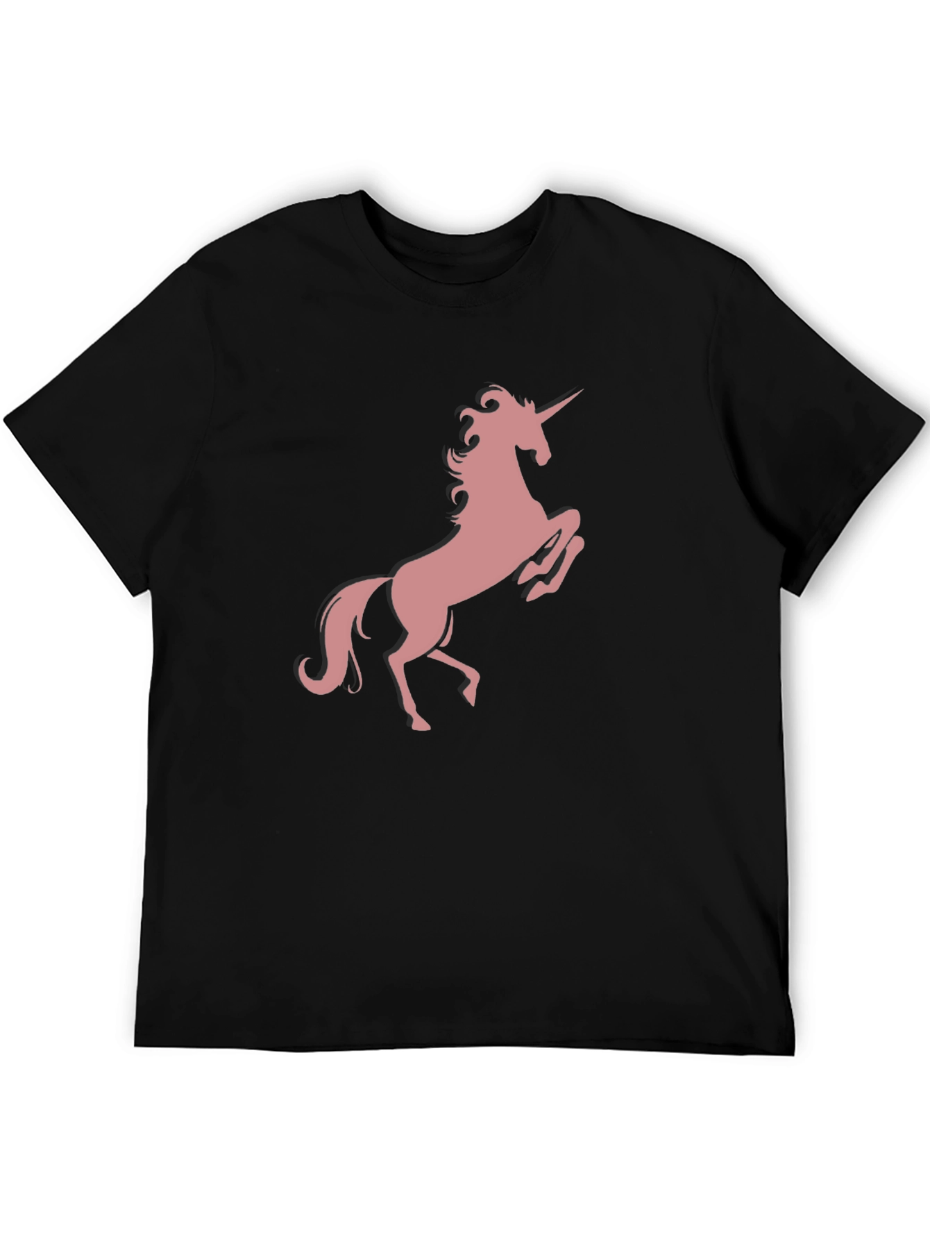 Unicorn Graphic Print T-Shirt - Black