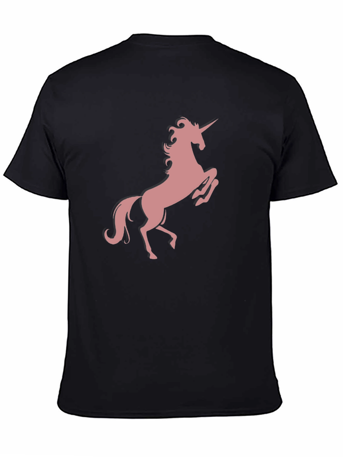 Unicorn Graphic Print T-Shirt - Black